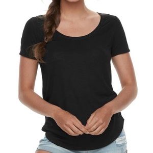Mudd Black Short Sleeve Top NWT Size XS